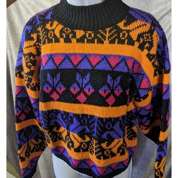 Vintage 80s Vibrant Sweater - Picture 5 of 8